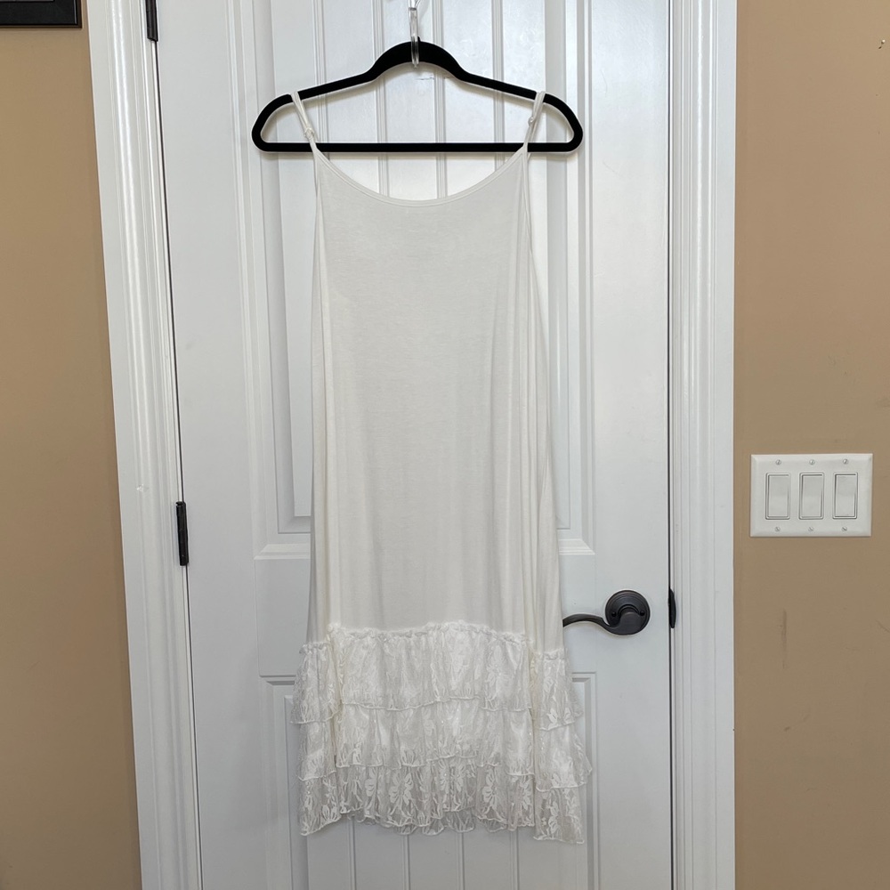 XL Angel Heart Boutique White Lace Tiered Slip Top Dress Cami NWT - Picture 10 of 14